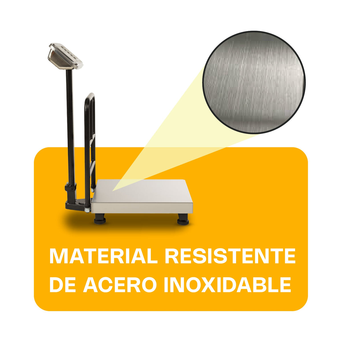 Báscula de Plataforma Inoxidable Plegable 200 kg Rhino BP-200 · vista 4