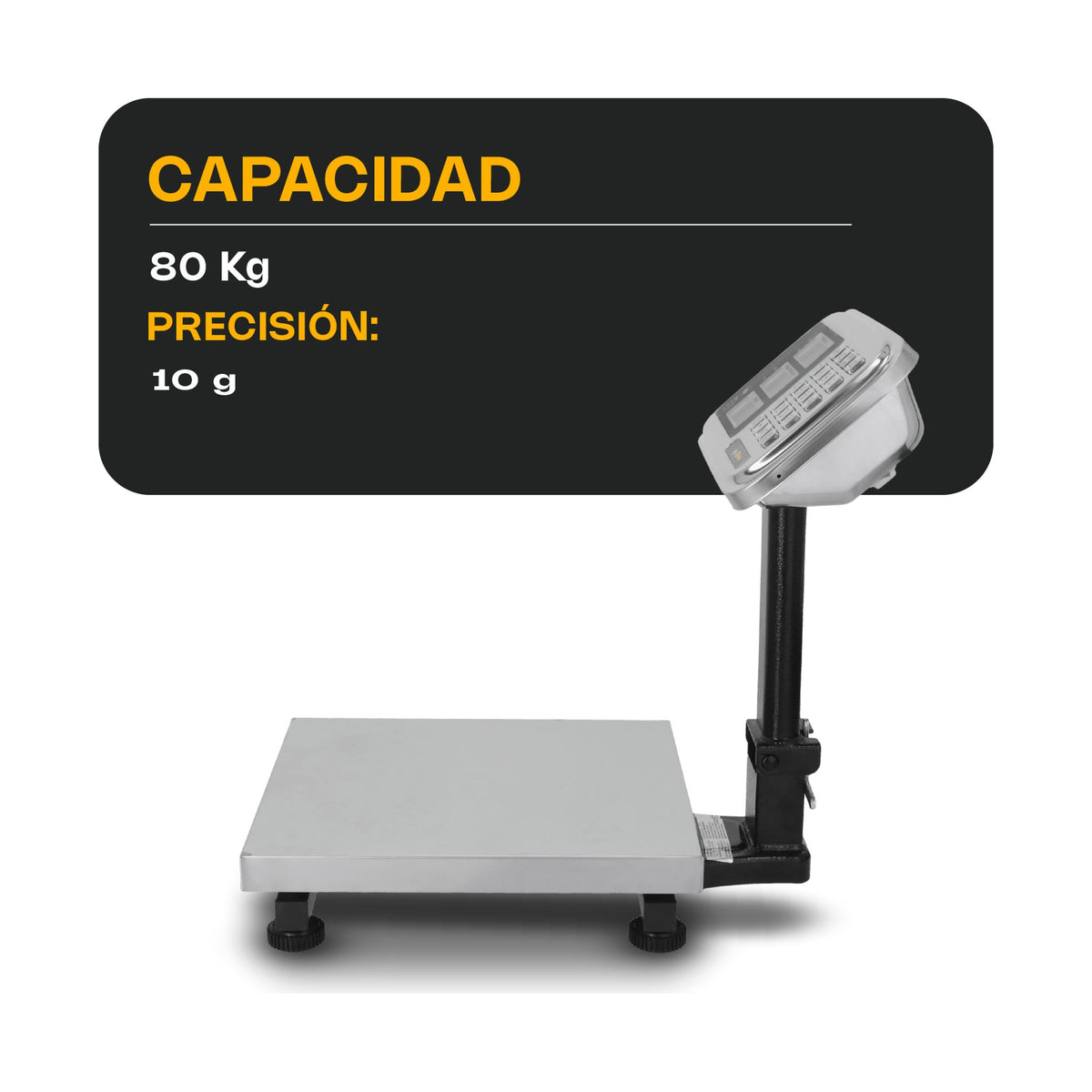 Báscula de Plataforma Inoxidable Plegable 80 kg Rhino BP-80 · vista 3