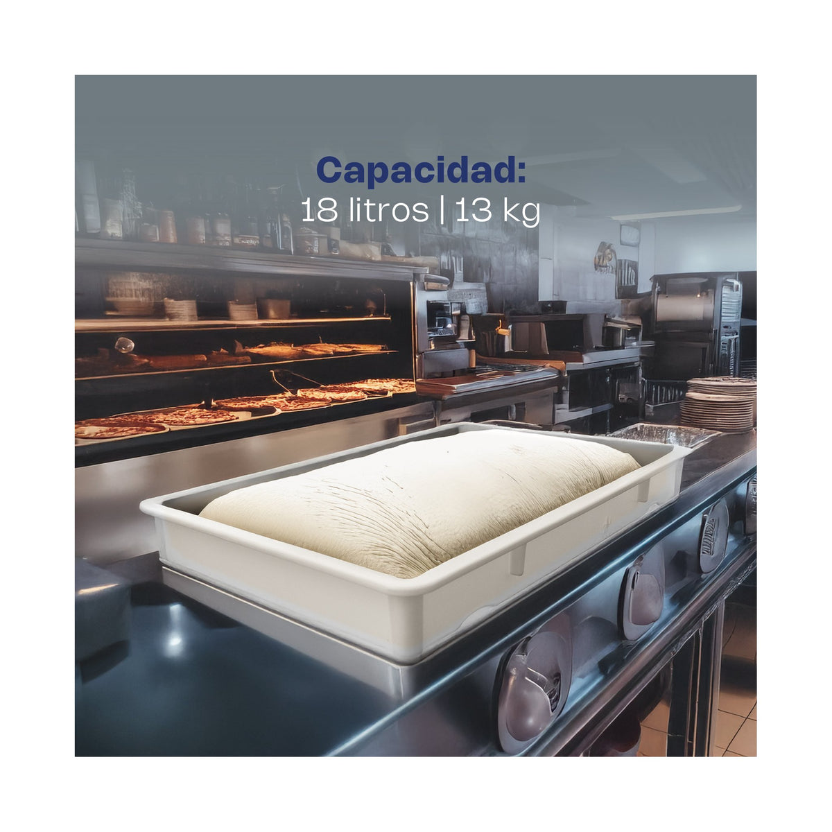 Caja para Masa de Pizza 18 L Caledonia CAMAPI-18CH · vista 2