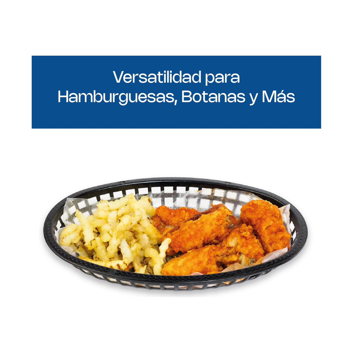 Canasta de Plástico para Centro de Mesa Caledonia · Ovalada / Negro · vista 4 #Color_Negro