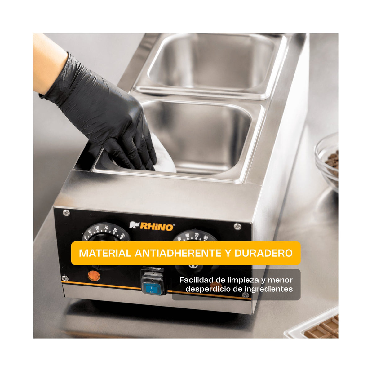 Templadora de Chocolate 1,040 W Rhino CHOCO-2 · vista 2