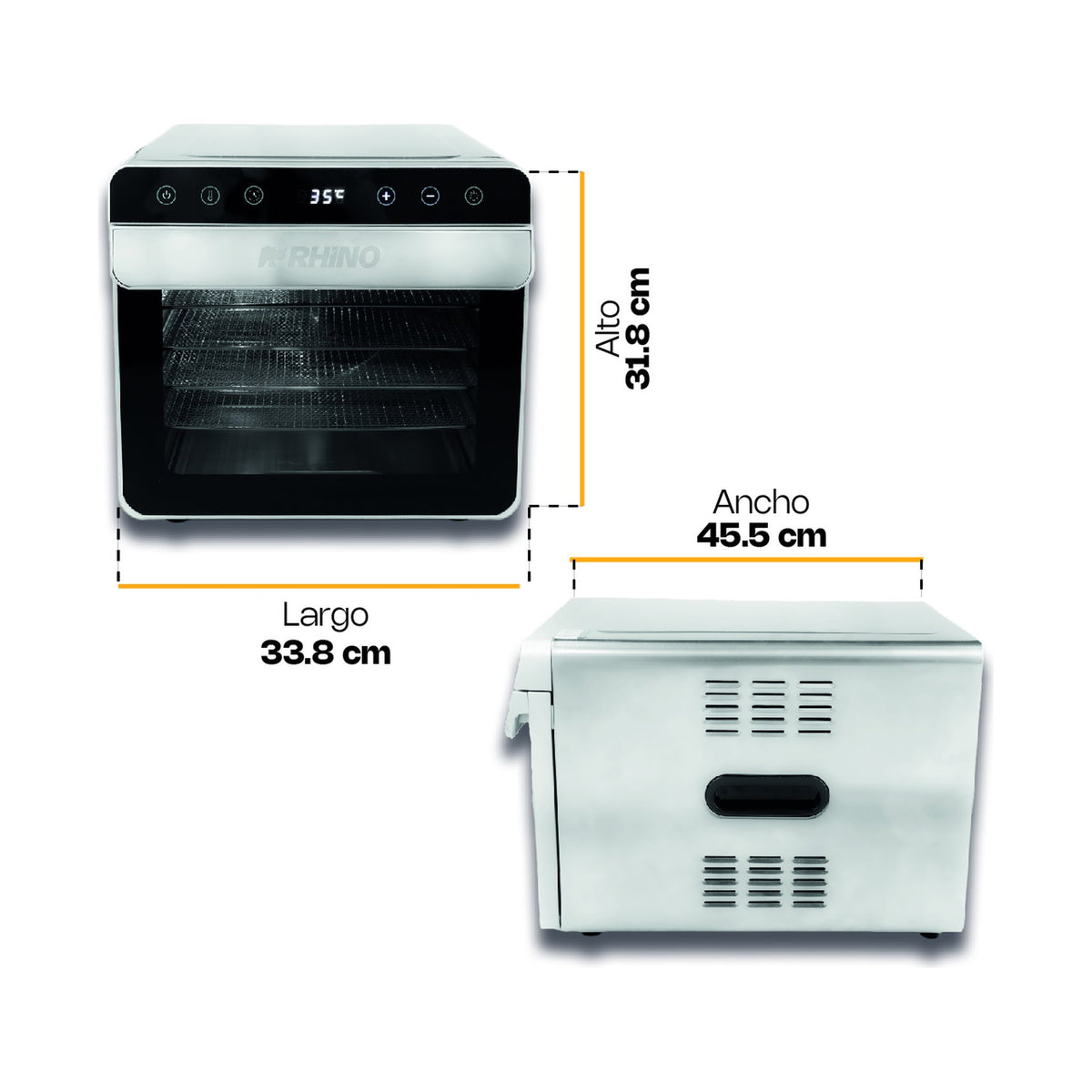 Deshidratador de Alimentos 700 W Rhino DESALI-6 · vista 2