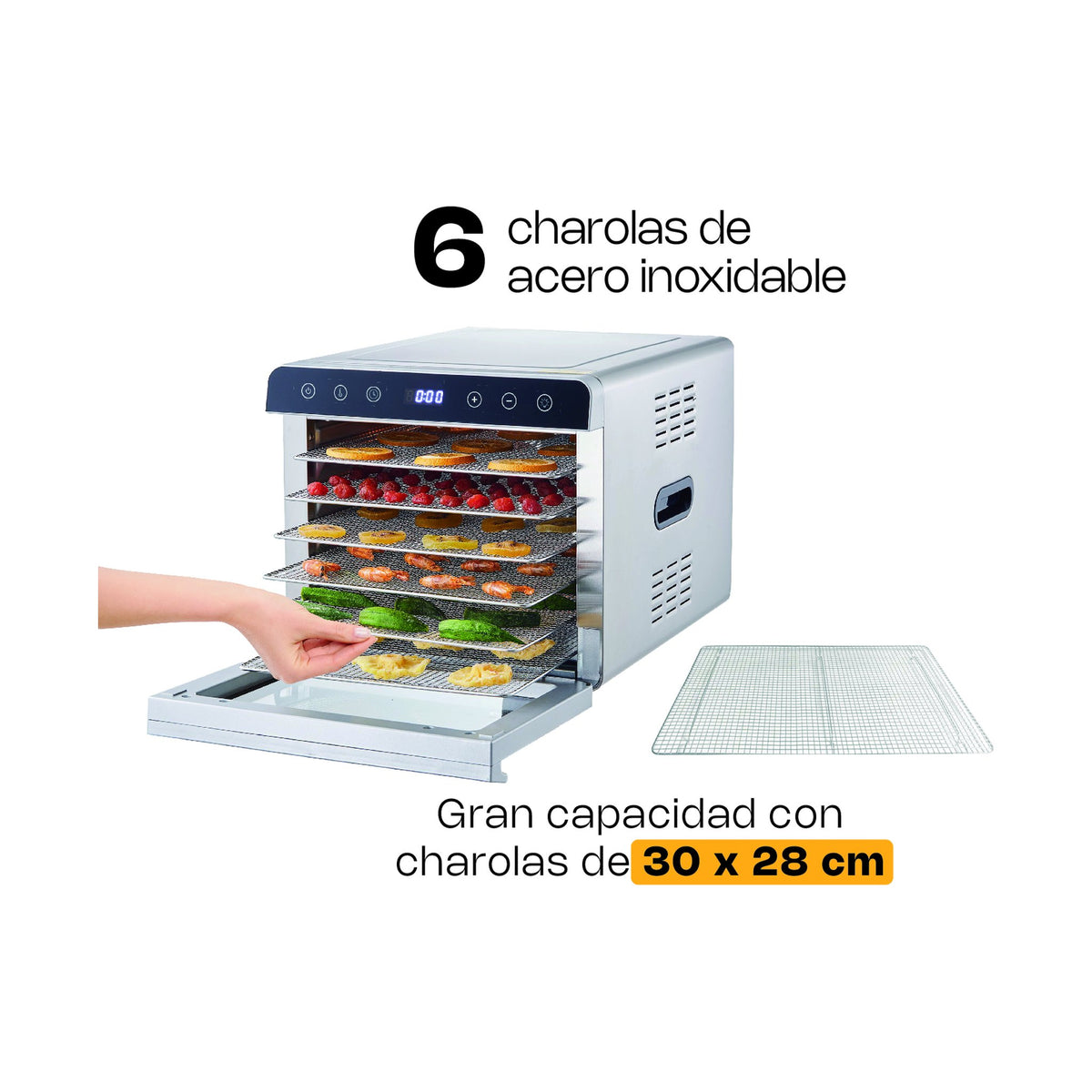 Deshidratador de Alimentos 700 W Rhino DESALI-6 · vista 4