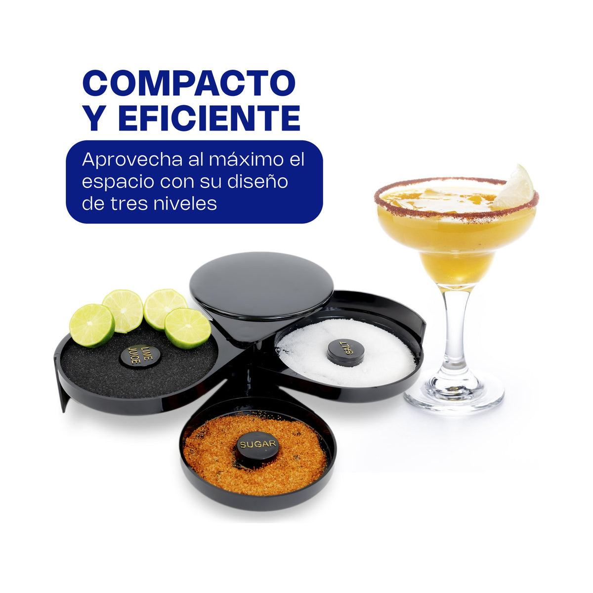 Escarchador de Vasos con 3 Bandejas Giratorias y Esponja Caledonia ESVA-3 · vista 4