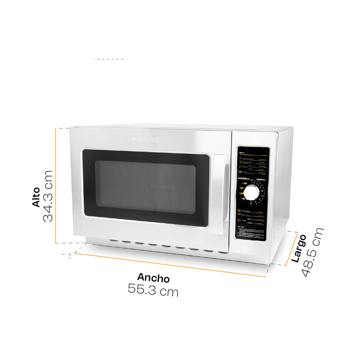 Horno de Microondas Análogo 1.2 pies Rhino HOMIC-12A · vista 4