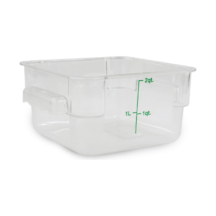 Recipiente de Policarbonato Graduado Cuadrado Caledonia · 2 qt