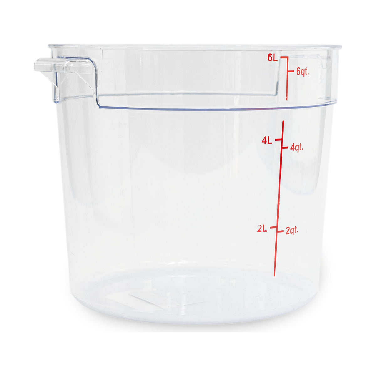 Recipiente de Policarbonato Graduado Redondo Rhino · 6 qt