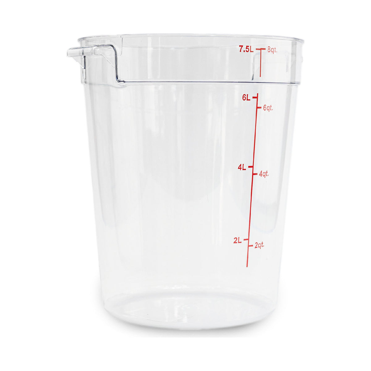 Recipiente de Policarbonato Graduado Redondo Rhino · 8 qt