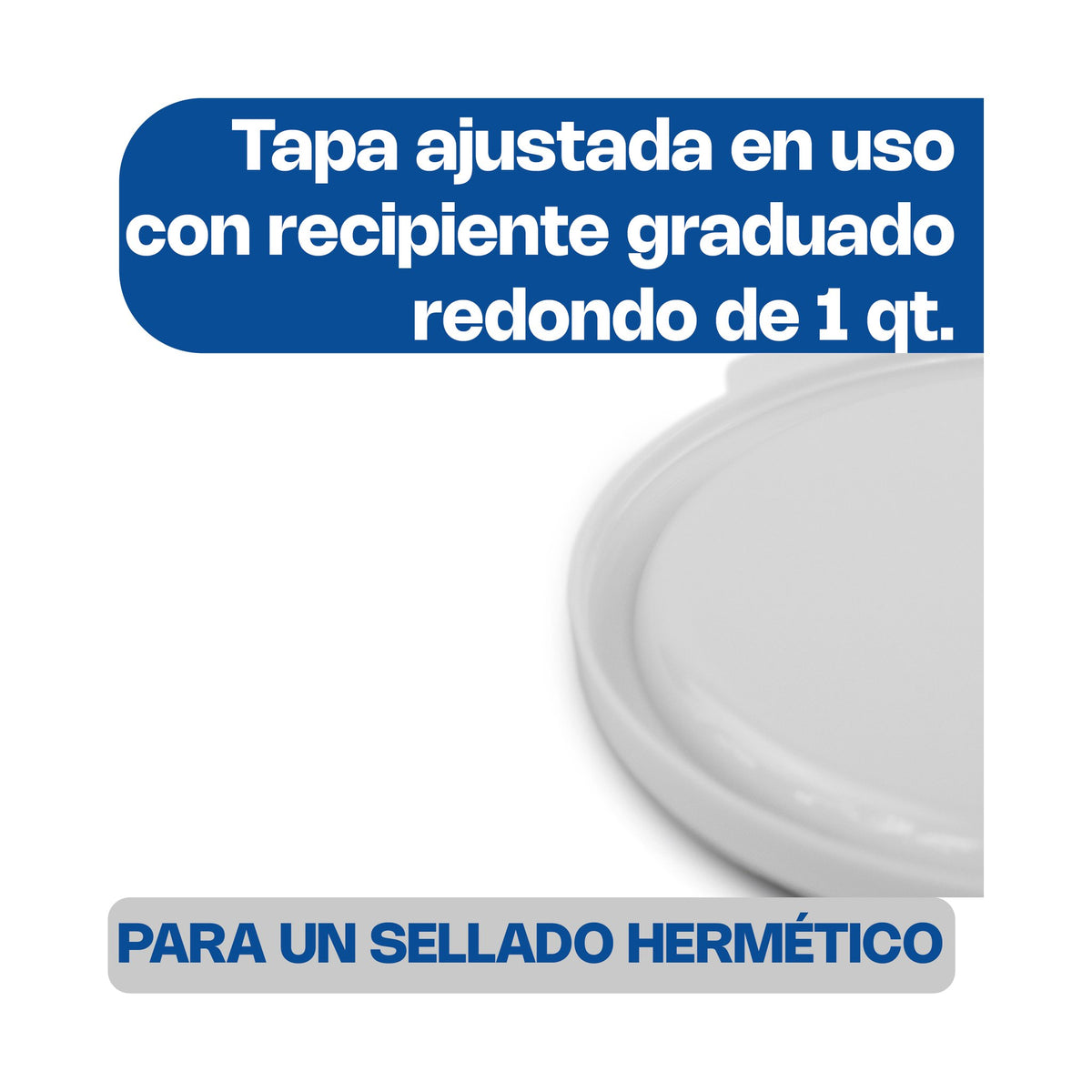 Tapa de Polietileno para Recipiente Redondo Rhino · 1 qt · vista 2