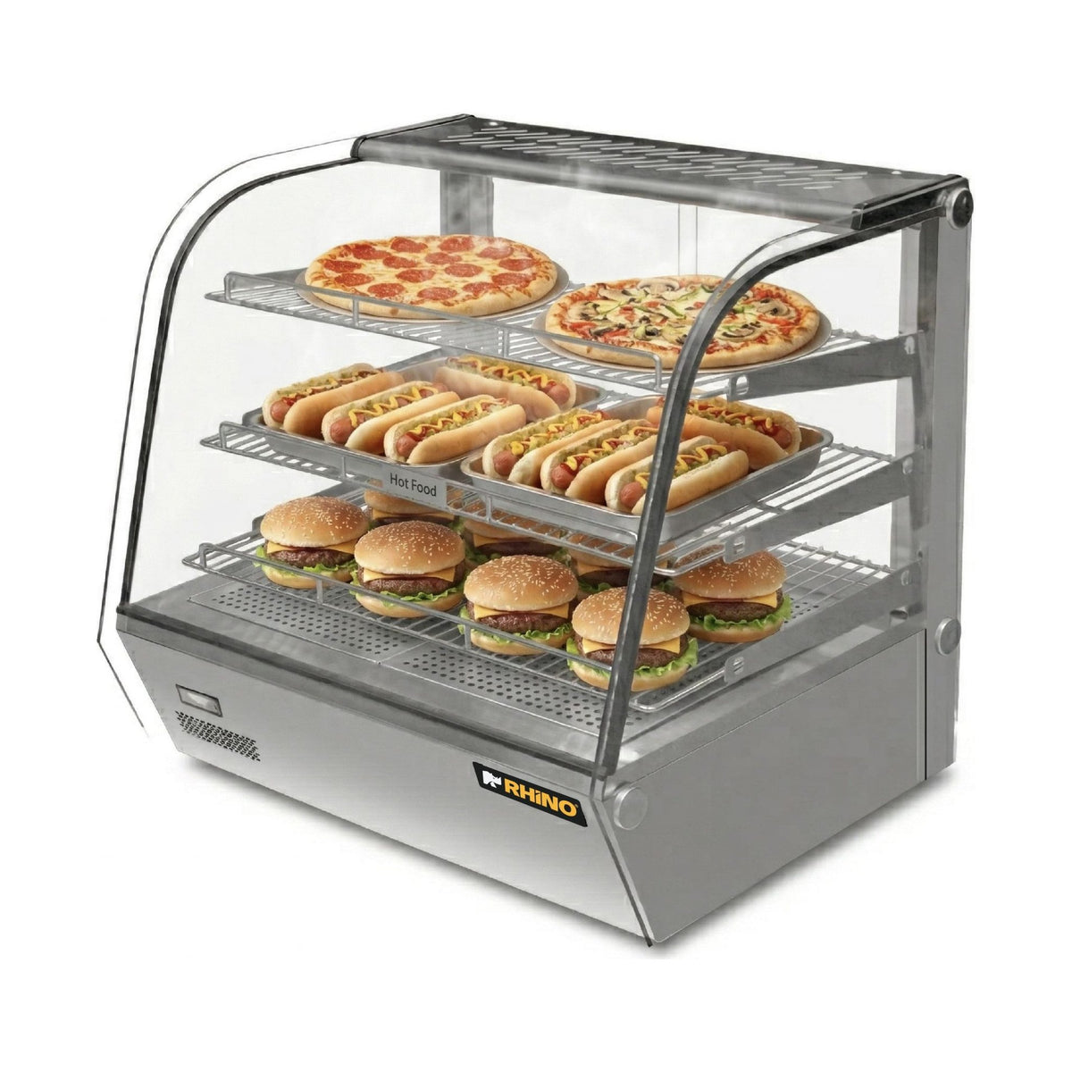 Vitrina Caliente sobre Mostrador 160L Rhino VICAMO-160L · vista 2