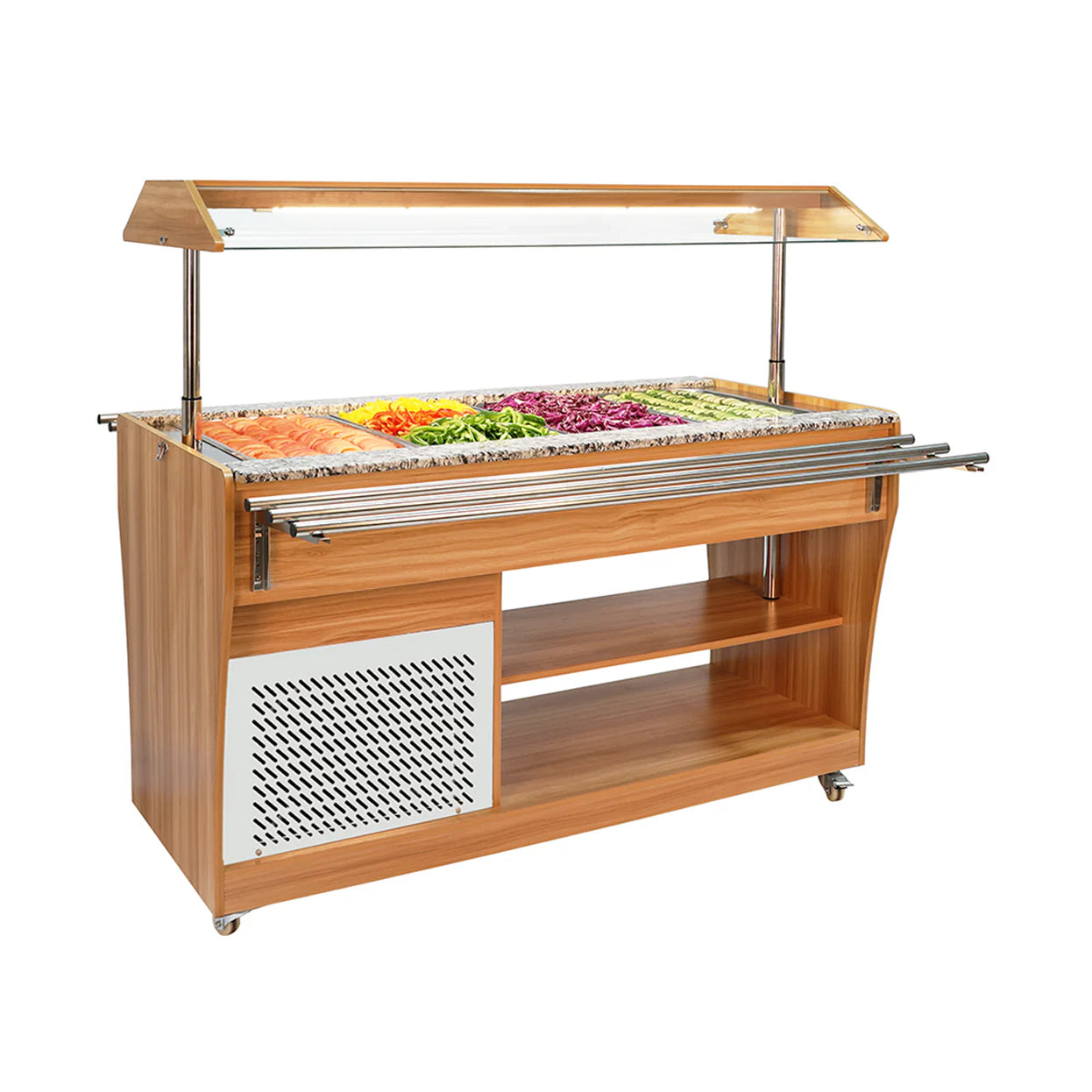 RTS-1490L MIGSA MESA BUFFETERA REFRIGERADA MÓVIL - 4 INSERTOS