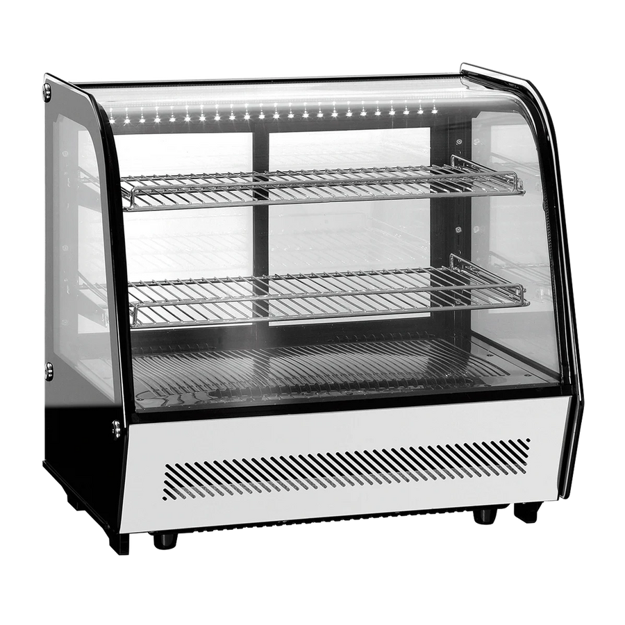 RTW-120L4 MIGSA VITRINA REFRIGERADA CRISTAL CURVO CON SISTEMA ANTIEMPAÑANTE FRONTAL
