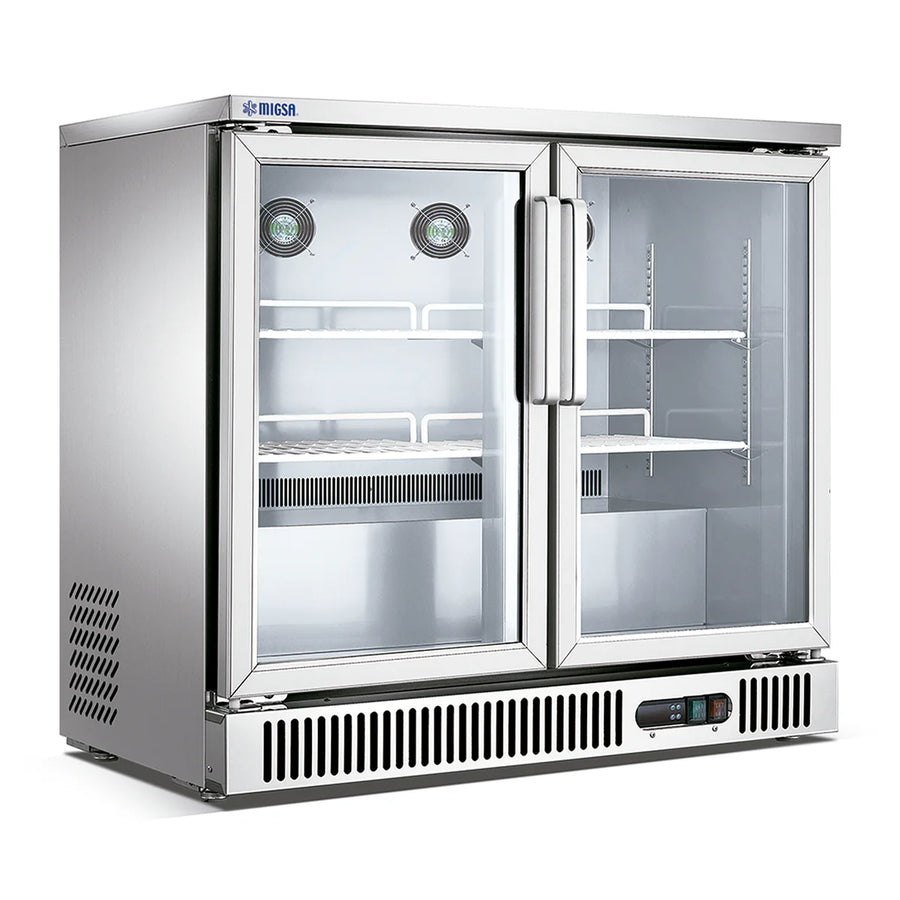 SG250 MIGSA REFRIGERADOR CONTRABARRA DE 2 PUERTAS DE CRISTAL DE 250 L